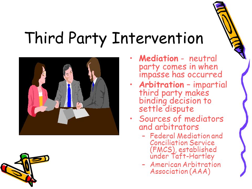 Mediation in third party intervention